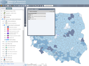 Ilustracja: Powiatowe usługi WFS dotyczące EGiB coraz lepsze <br />
Aktualne wyniki walidacji publikowane są też w serwisie www.polska.e-mapa.net